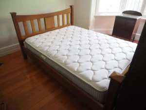 225cm Queen Size Wooden Bed Frame. Good Condition. Carlingford