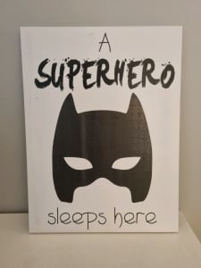 Superhero wall canvas