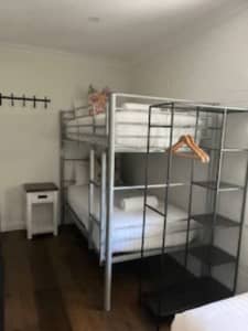 Bunk beds - 3 x sets single bunk beds, metal frames