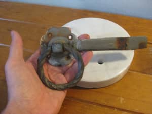 Vintage External Gate Latch (Iron) Ornate Handle (L-19 cm / Wt- 430g)