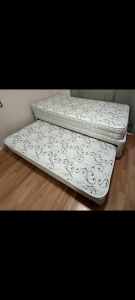 King single mattress with expandable single bed -- pickup only