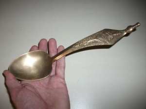 Brass Serving Spoon Asian