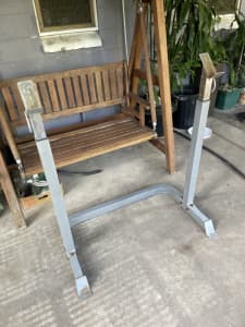 Adjustable squat rack in good functional condition