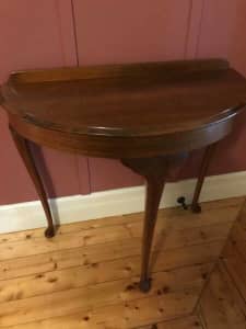 queen anne half moon table