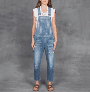 Citizens of Humanity Audrey Slouch Distressed Denim Overalls Size SML