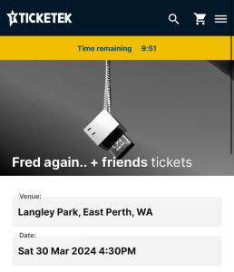Fred again friends GA tickets - Langley Park