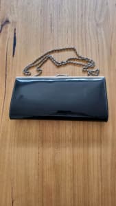 Black Patent Leather Handbag 