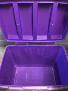 Ezy storage 160L purple kids dumpster tubs
