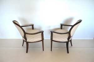 Empire / Roccoco Style Armchairs. Vintage Designer lounge chairs