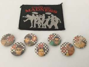 MADNESS Metal Button / Badges FROM THE 1980S NICE FAN COLLECTABLE