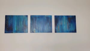 Set of 3 paintings on canvas