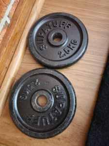 2x2.5kg Supatuff cast iron weight plates