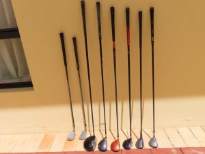 Golf Clubs Woods and Irons Mixed Lot of 8