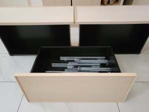 5x Ikea Besta Drawers with soft close runners (Mixed Colours)