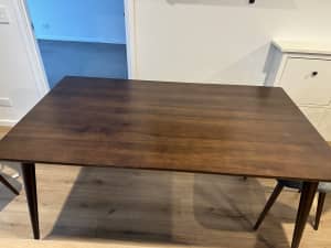 Solid Dining table (black walnut) with dining chair