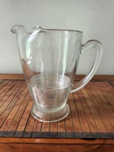 1960s Glass Beer Jug. One Litre Capacity
