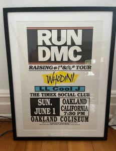 Genuine vintage - RUN DMC gig poster 