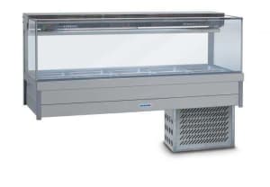 Roband Square Glass Refrigerated Display Bar - Piped And Foamed Only