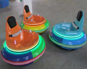 Bumper cars with trailer and inflatable track