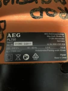 A E G corded electric planer hardly used