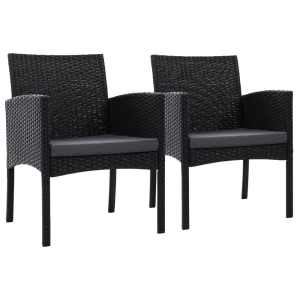 Gardeon 2PC Outdoor Dining Chairs Patio Furniture Rattan Lounge Chair