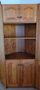 Solid New Guinea Rosewood Corner Cabinet