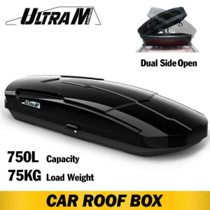 Car Roof Box Universal Fit Luggage Cargo Pod 750L 75KG Dual Open