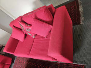 furniture red couch 
