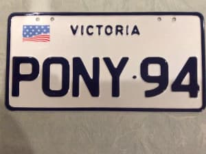 Personalised Victorian number plates
