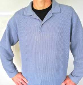 Mens Long sleeved winter shirt - Light Blue