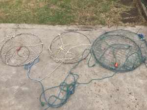 3 crab nets