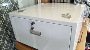 Cabinet Metal with Draw and Key, Washing Machine/ Dryer, New Condition