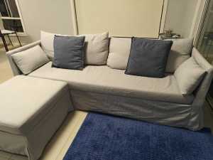 Bomsund 3 seat couch/sofa bed with chaise lounge/storage