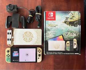 Nintendo Switch Oled Console ZELDA EDITION. AS NEW in BOX $389