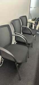Office chairs set of 4 meeting room chairs - $25 each