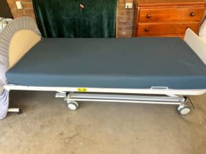Invacare Electric bed 1601CL with pressure care single mattress and ov