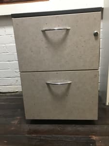 Two draw lockable filing cabinet