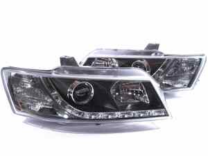 (BRAND NEW) VZ Commodore Black DRL LED Projector Headlights