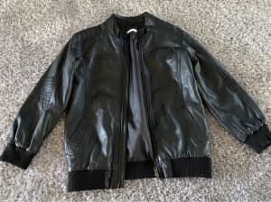 Girls age 10 black vegan leather bomber jacket Target