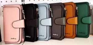 Zipper Clutch Wallet Designer Slim three-folded Purse