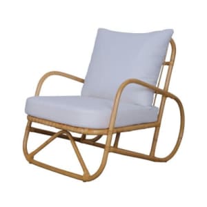 New Imported Coco Rattan Handmade Cane Armchair $2,098 RRP