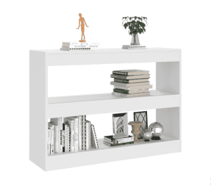 vidaXL Book Cabinet/Room Divider White (SKU:811736) Free Delivery
