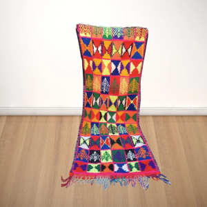 Bouchrouite Wool Carpet, Bohemian Bouchrouite rug, Berber carpet wool