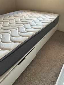 Double bed with a firm mattress