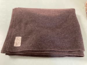 Vintage grey army style wool? Blanket Single.