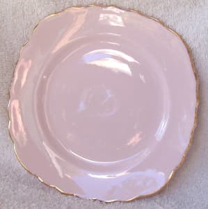 English Fine China VOGUE (Pink) Square Cake Plate (1) ONLY