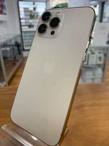EXCELLENT IPHONE 13 PRO MAX 128GB GOLD WITH SHOP WARRANTY