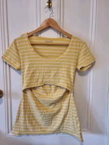 Boob Size M striped Maternity and Nursing T-shirt - Excellent Conditi