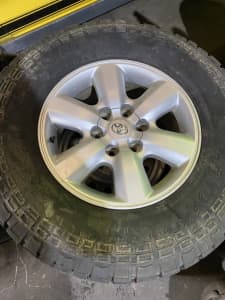 17” Toyota Hilux alloy wheels and tyres , set of 4 Wheels are good