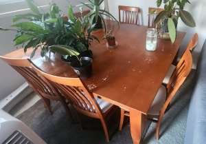 Free square timber Dining table 150 x 150cm